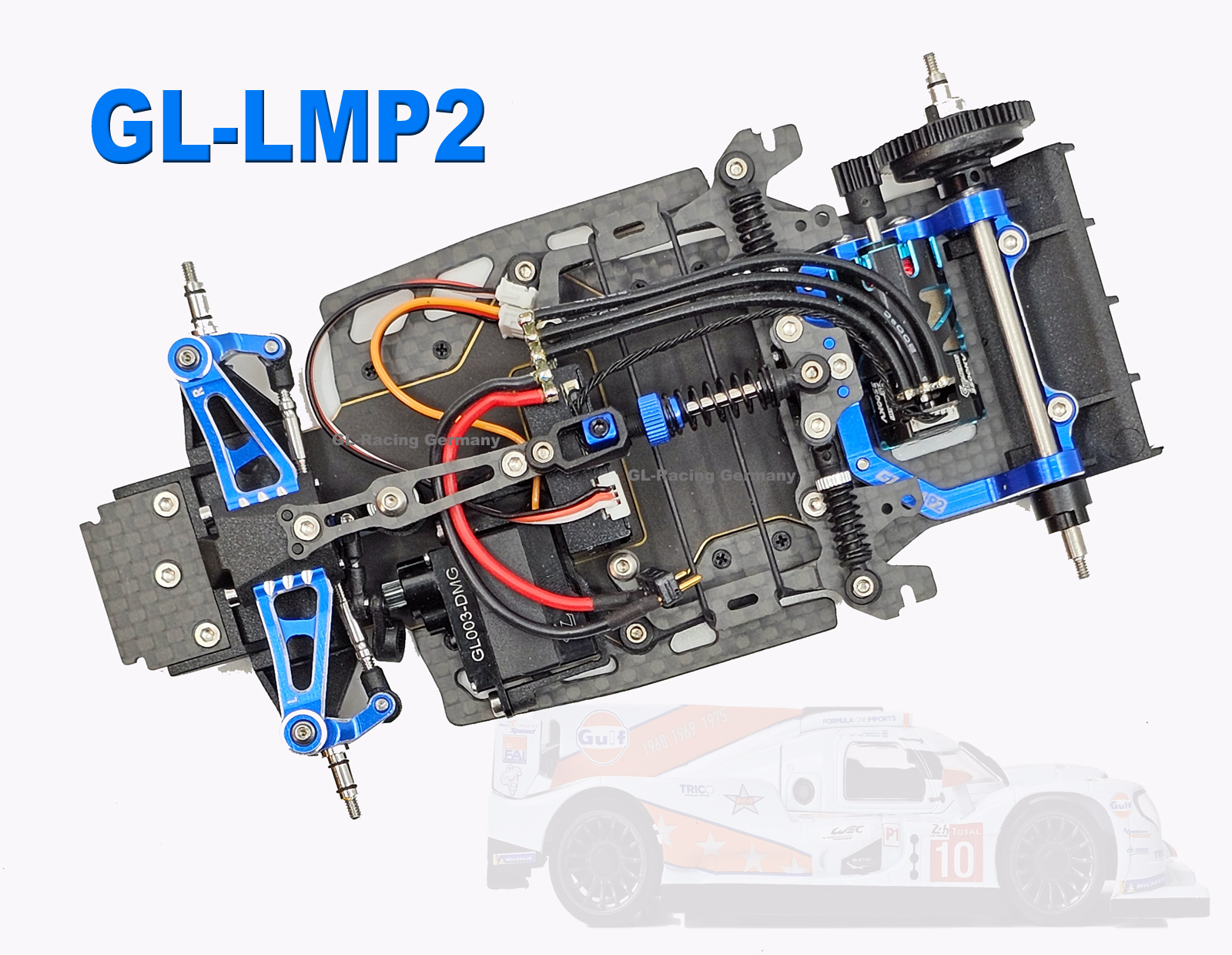 GL 1/28 LMP2 Chassis (w/o Servo, ESC)