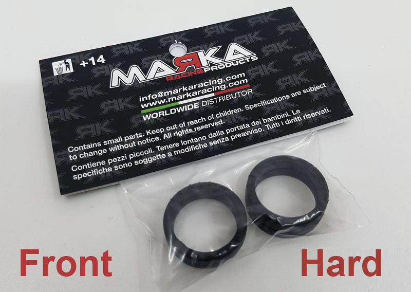 Marka MZR-V8F30 Mini-Z RCP Rubber Front Tire 30° (1 Pair)