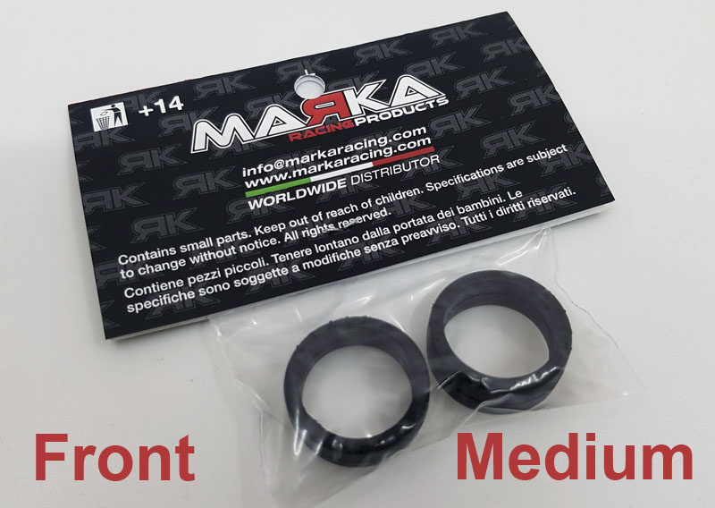 Marka V14 Mini-Z RCP Rubber Front Tire 25° - Medium (2Pcs)